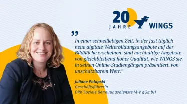 Juliane Potapski DRK 20 Jahre WINGS-Fernstudium | WINGS-Fernstudium
