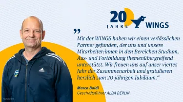Marco Balid ALBA BERLIN 20 Jahre WINGS-Fernstudium | WINGS-Fernstudium