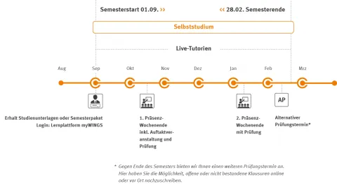 Master Sportmanagement Zeitstrahl | WINGS-Fernstudium