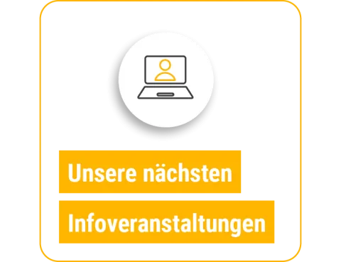 Button Infoveranstaltung gelb | WINGS-Fernstudium